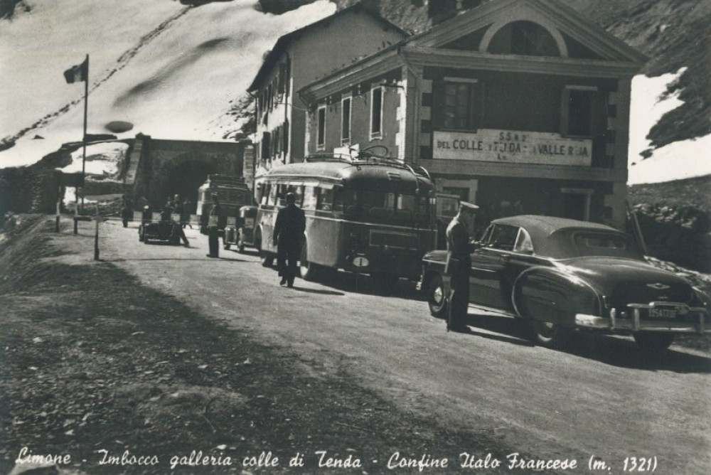 Limone - Entrée du tunnel Colle di Tenda - années 50